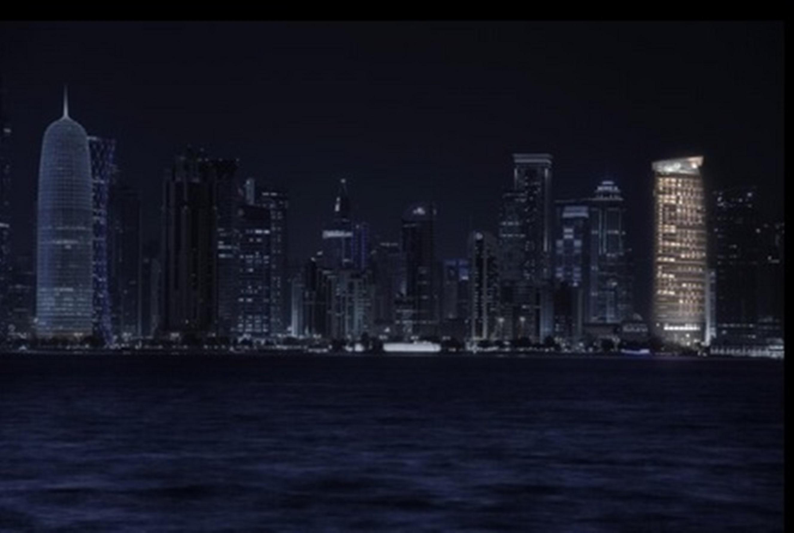 City Centre Rotana Доха Екстер'єр фото Doha skyline at night